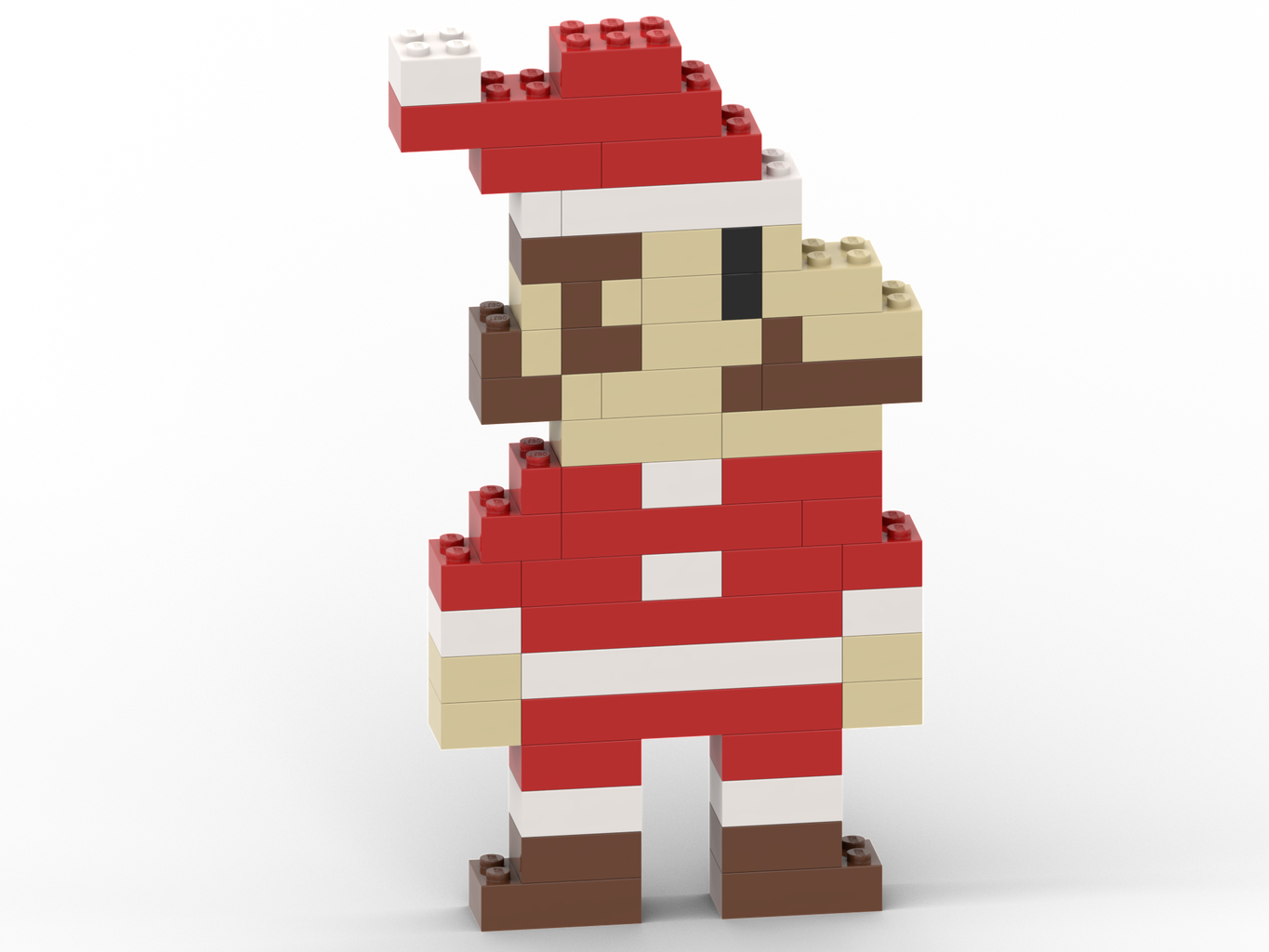 How to Make a Retro Santa LEGO Mario Christmas Build