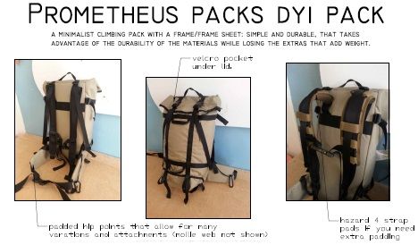 Climbing Backpack W/ Frame and Pattern