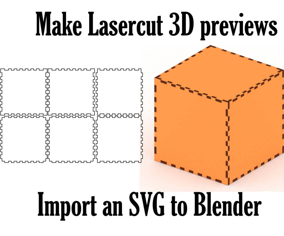 Import Lasercut/CNC Design to Blender