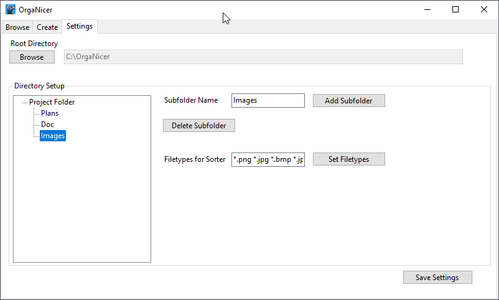 Easy Project Organisation Software "OrgaNicer"