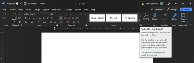 Enter the Styles Settings