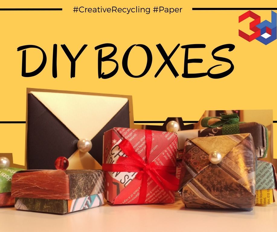 DIY Gift Boxes (#CreativeRecycling #Paper)
