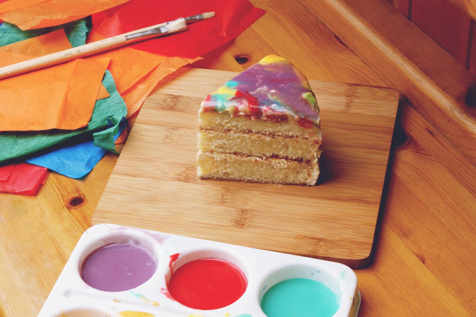 Melted Rainbow Paint Drip Cake 4 Steps (with Pictures) Instructables