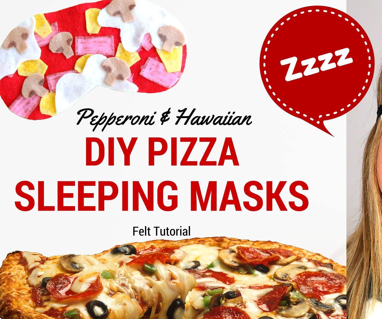 DIY NO-SEW Pizza Sleeping Mask Felt Tutorial