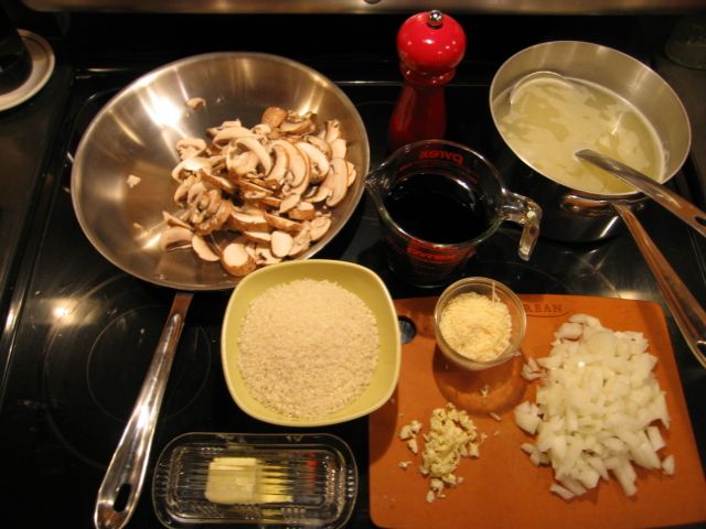 Red Wine Risotto With Mushrooms