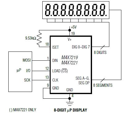 MAX7219 - 8 Digit LED Display Module Driver for ESP8266 : 5 Steps