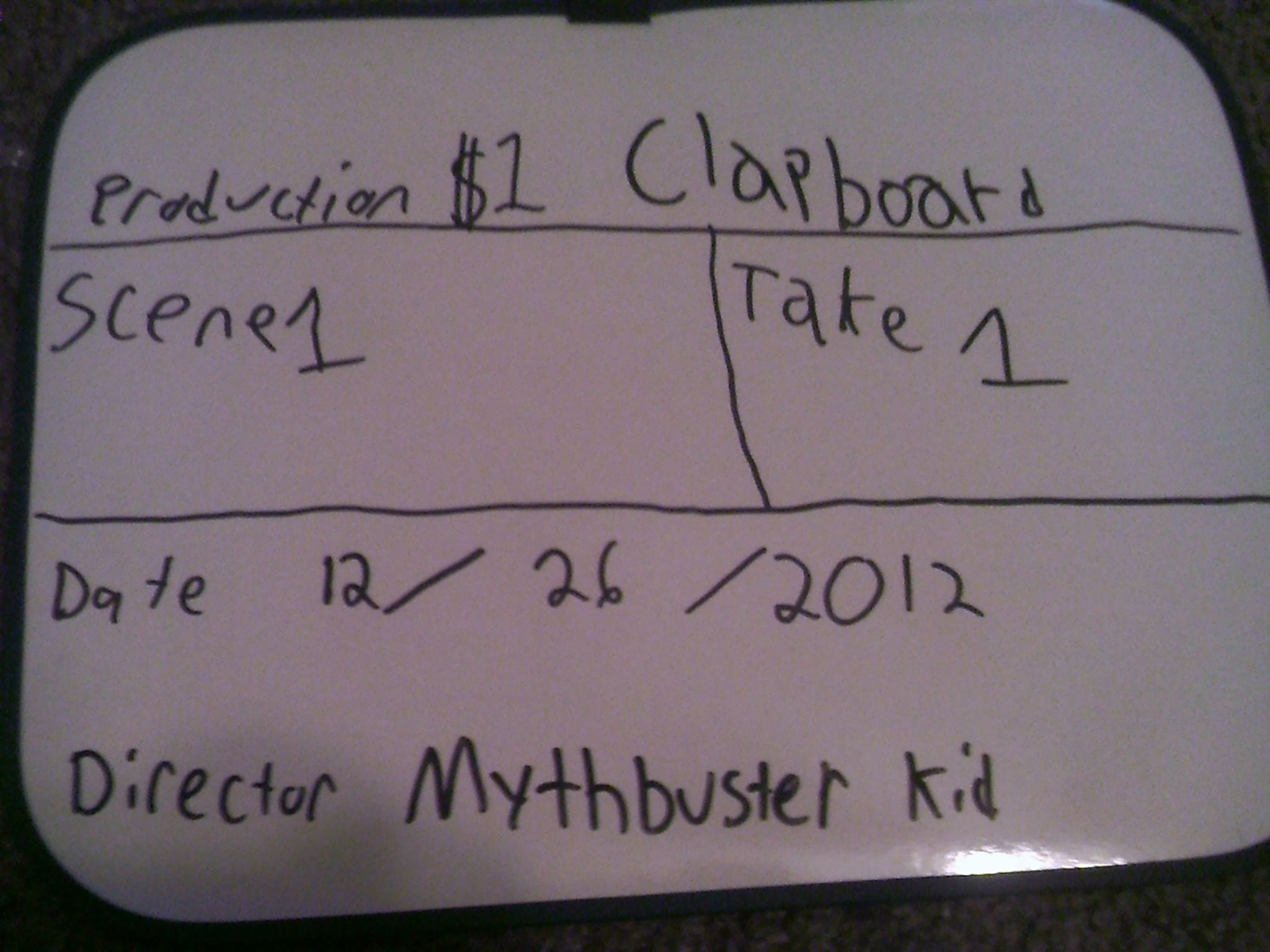 $1 Clapboard