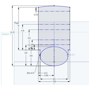 CAD Top Shell Structure- Top View