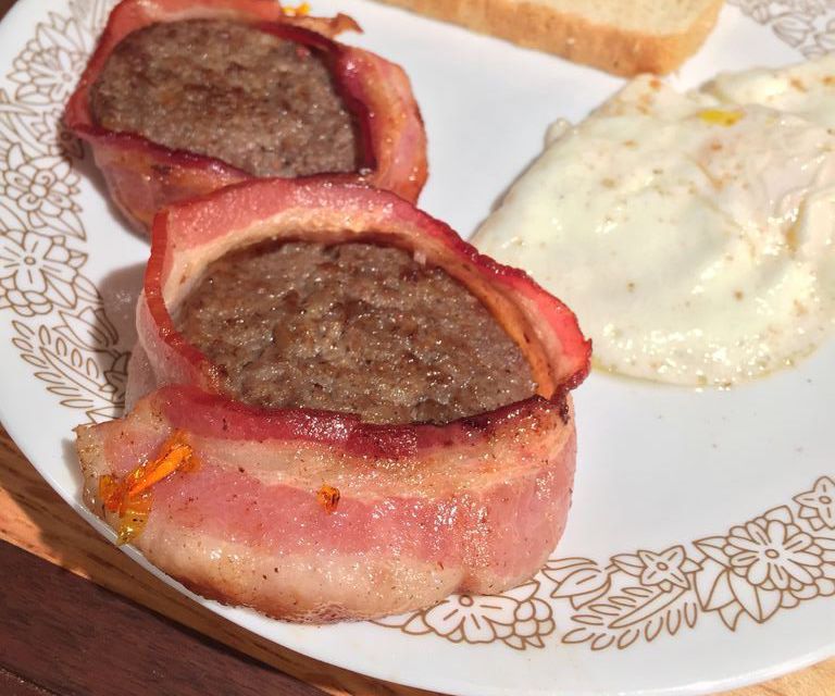 Bacon Wrapped Breakfast Sausage