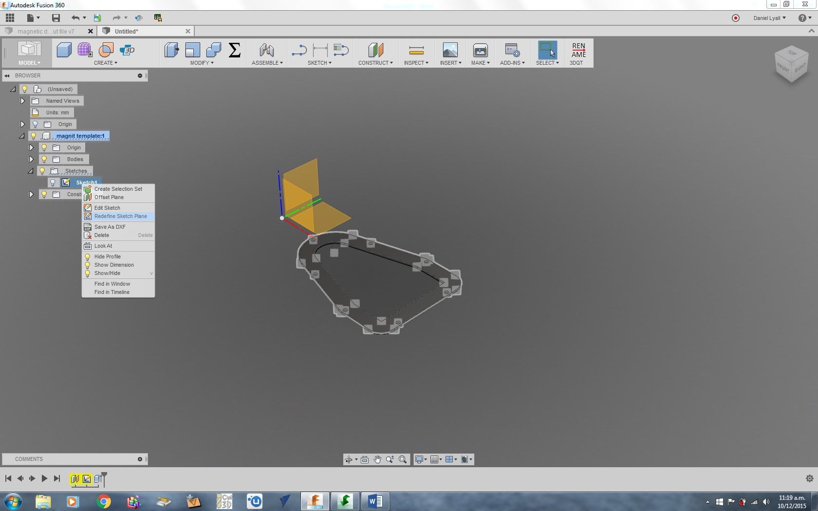 Moveing a Component From One Sketch to a New Sketch in Fusion 360 : 10  Steps - Instructables