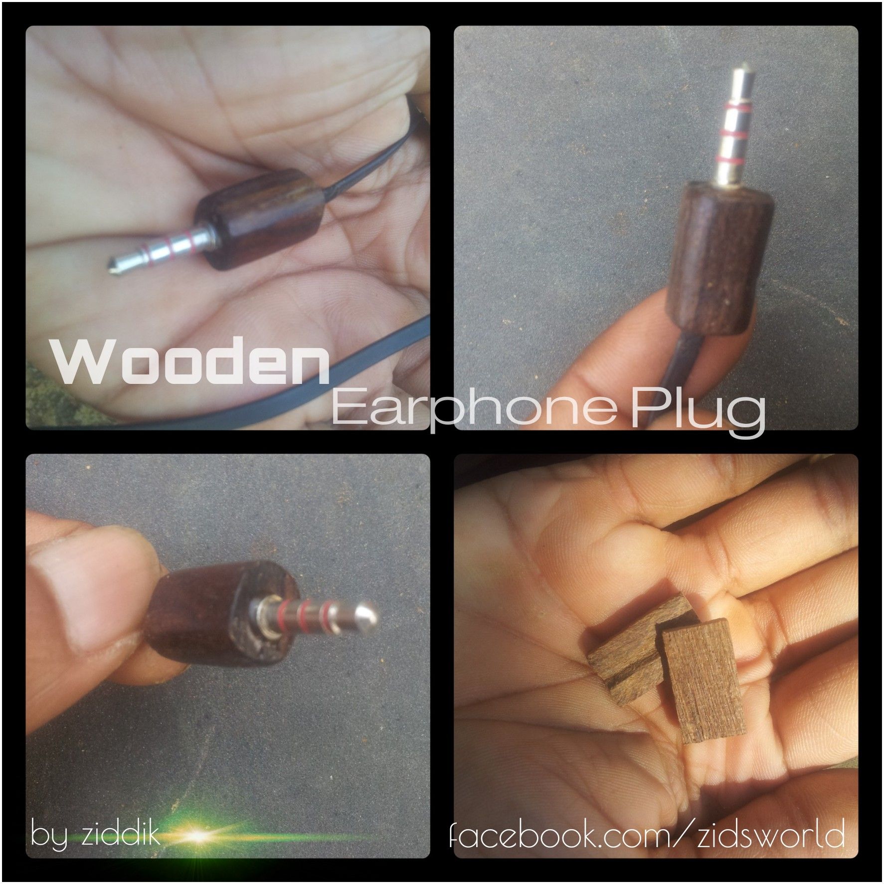 Wooden Earphones Plug