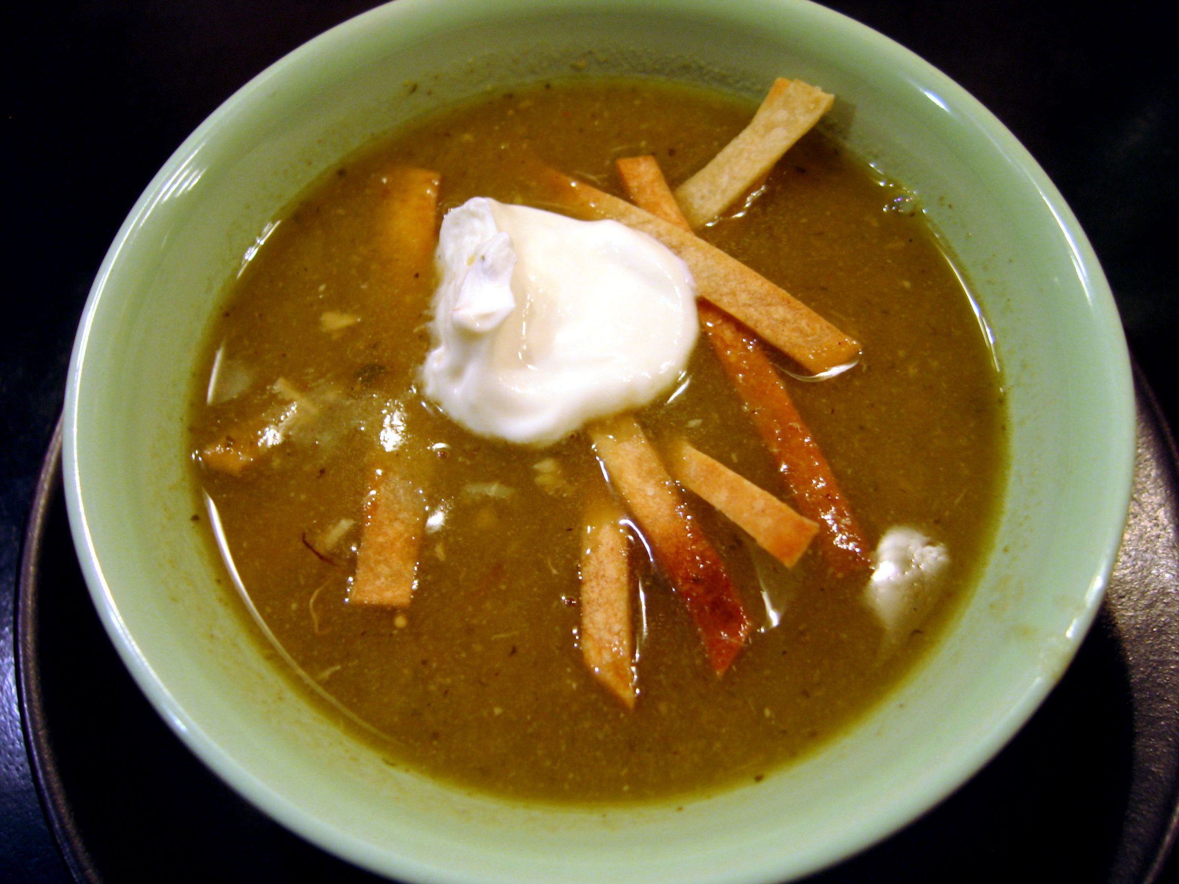 Chicken, Green Chile, Tortilla Soup