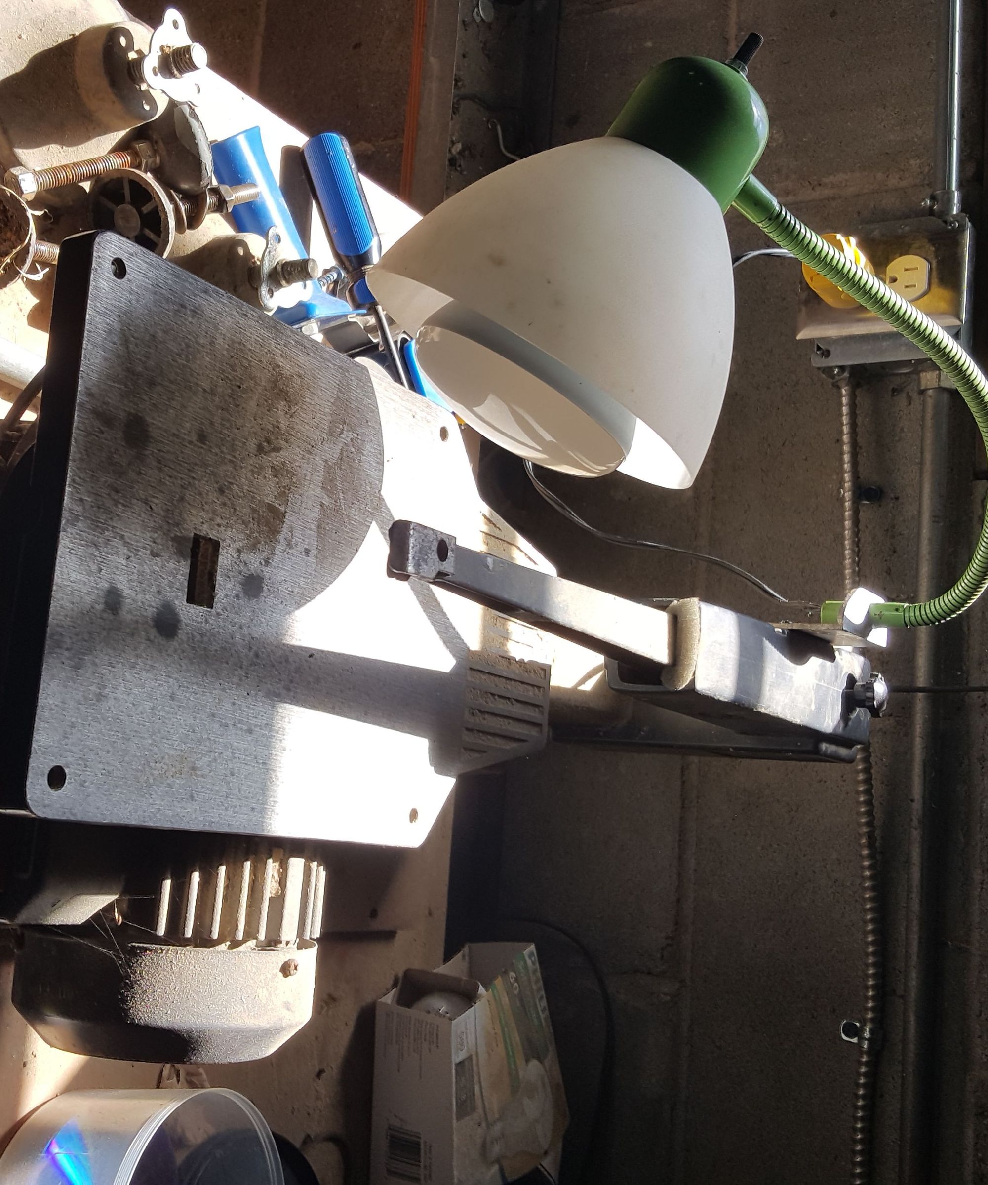 Installing a Salvaged Lamp on a Scrollsaw