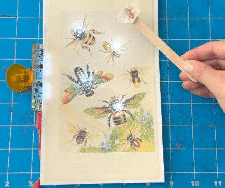 Making Paper Circuit Art Interactive With the Chibi Chip & a Reed Switch
