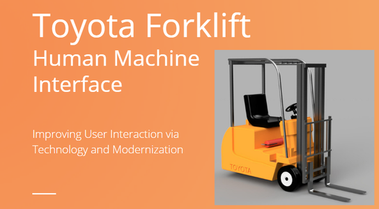 Toyota Forklift  Created by Aidan La Honta; Diablo Valley College Student; Created With Fusion 360