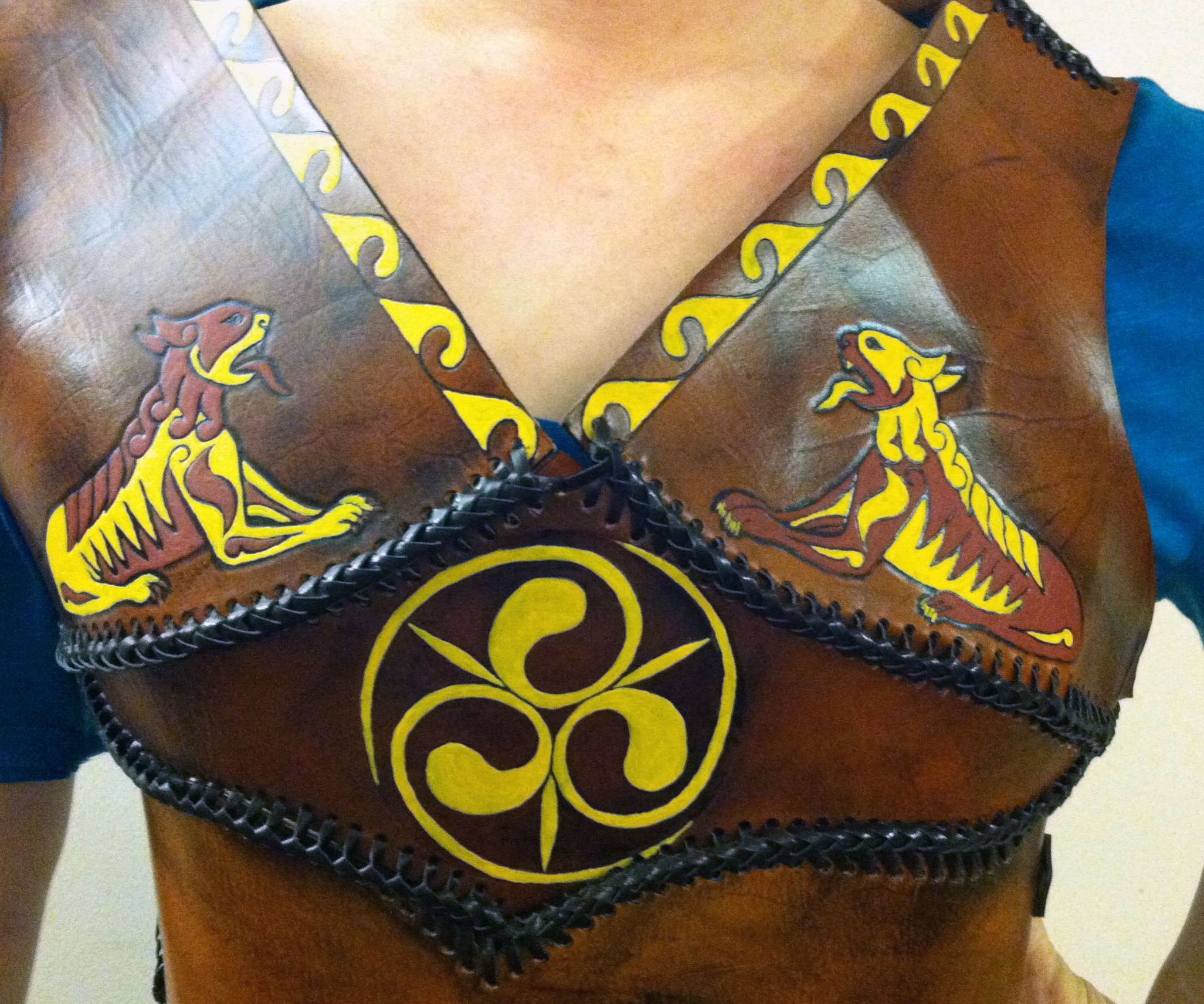 Custom Fit Leather Armor Breast Plate Celtic Edition