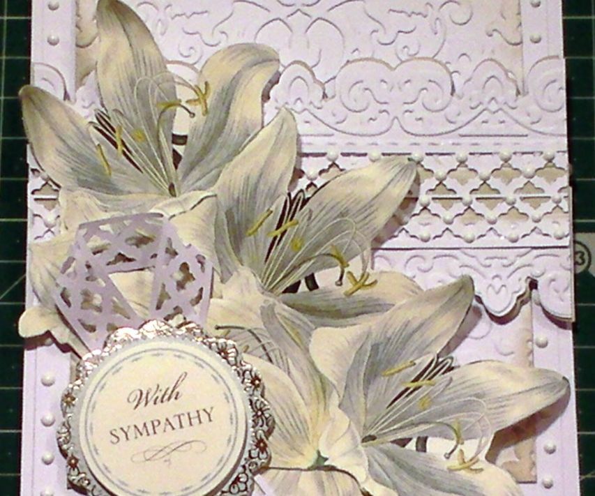 How to Make an Embossed White Lily Sympathy Card 