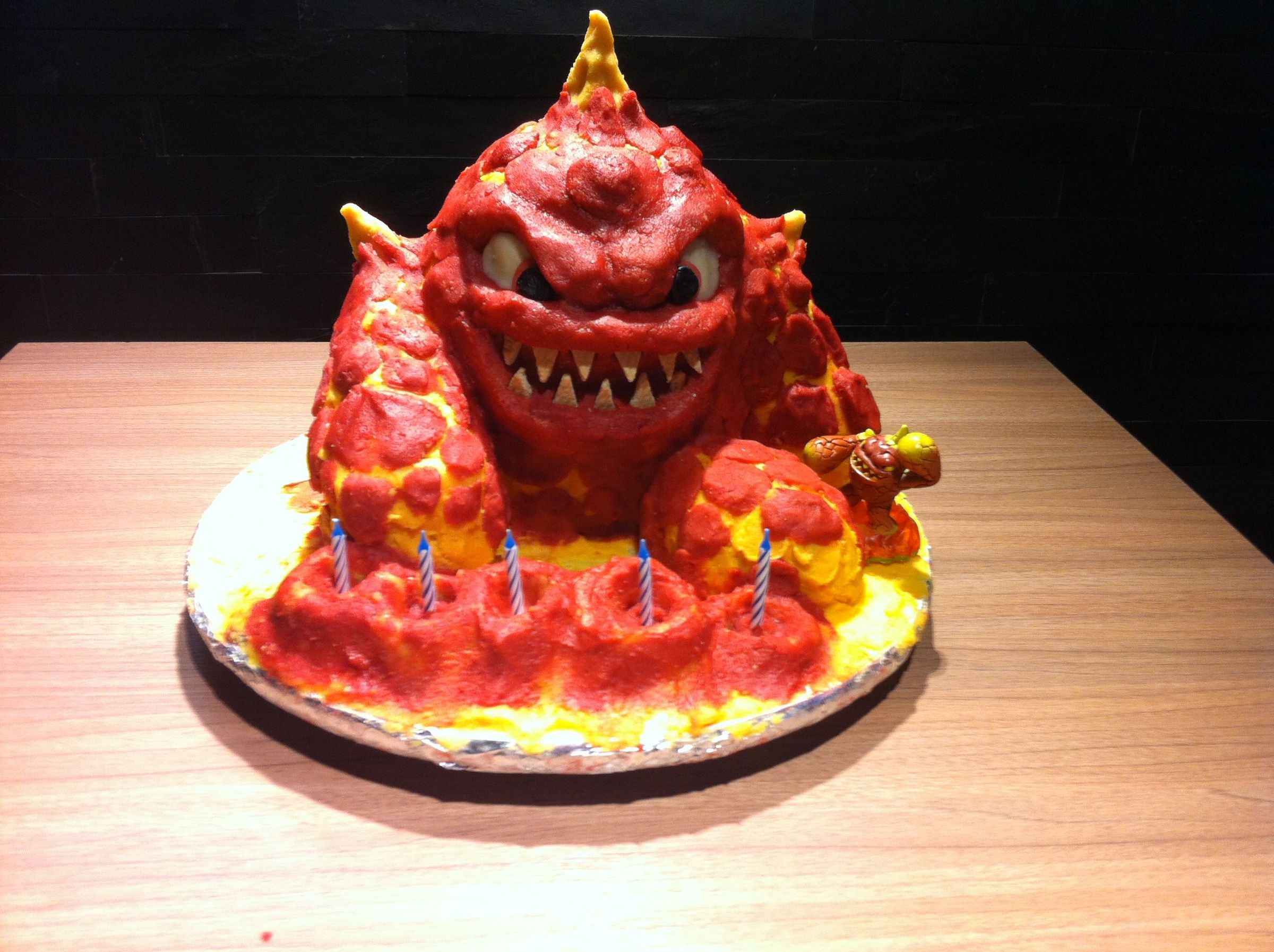 How to Make a Skylander Birthday Cake: Eruptor 3D Cake