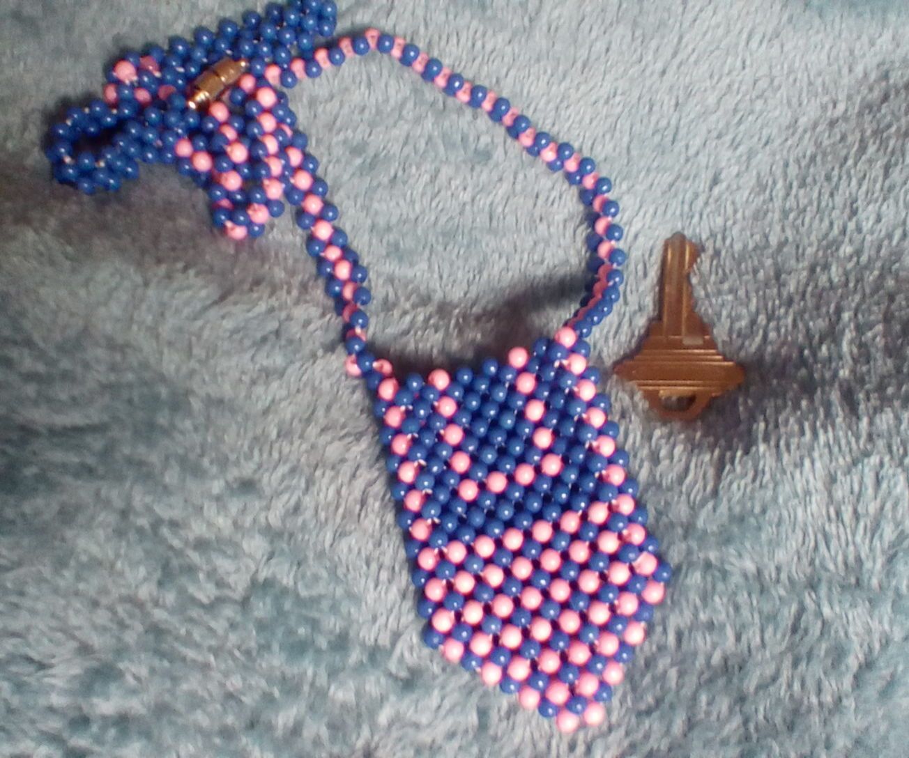 Beaded Amulet Pouch--for Your House Key