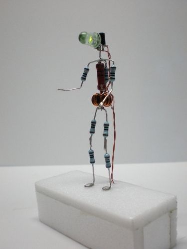 The illuminated LED man (or The Joule Thief man)