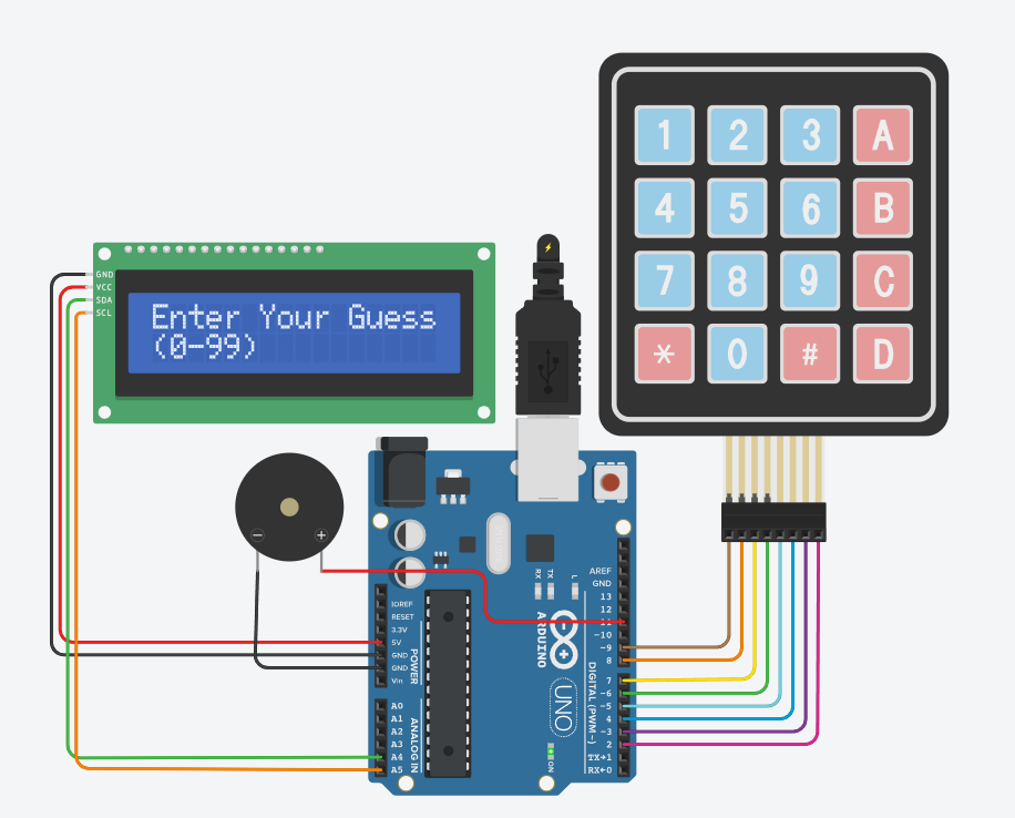 Fun Arduino Number Guessing Game with LCD Display – Beginner-Friendly