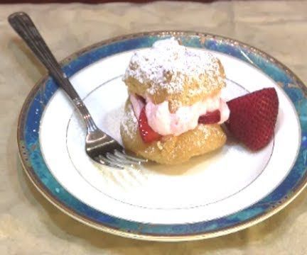 Strawberry Filled Homemade Cream Puffs