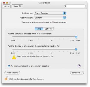 Power Management Settings