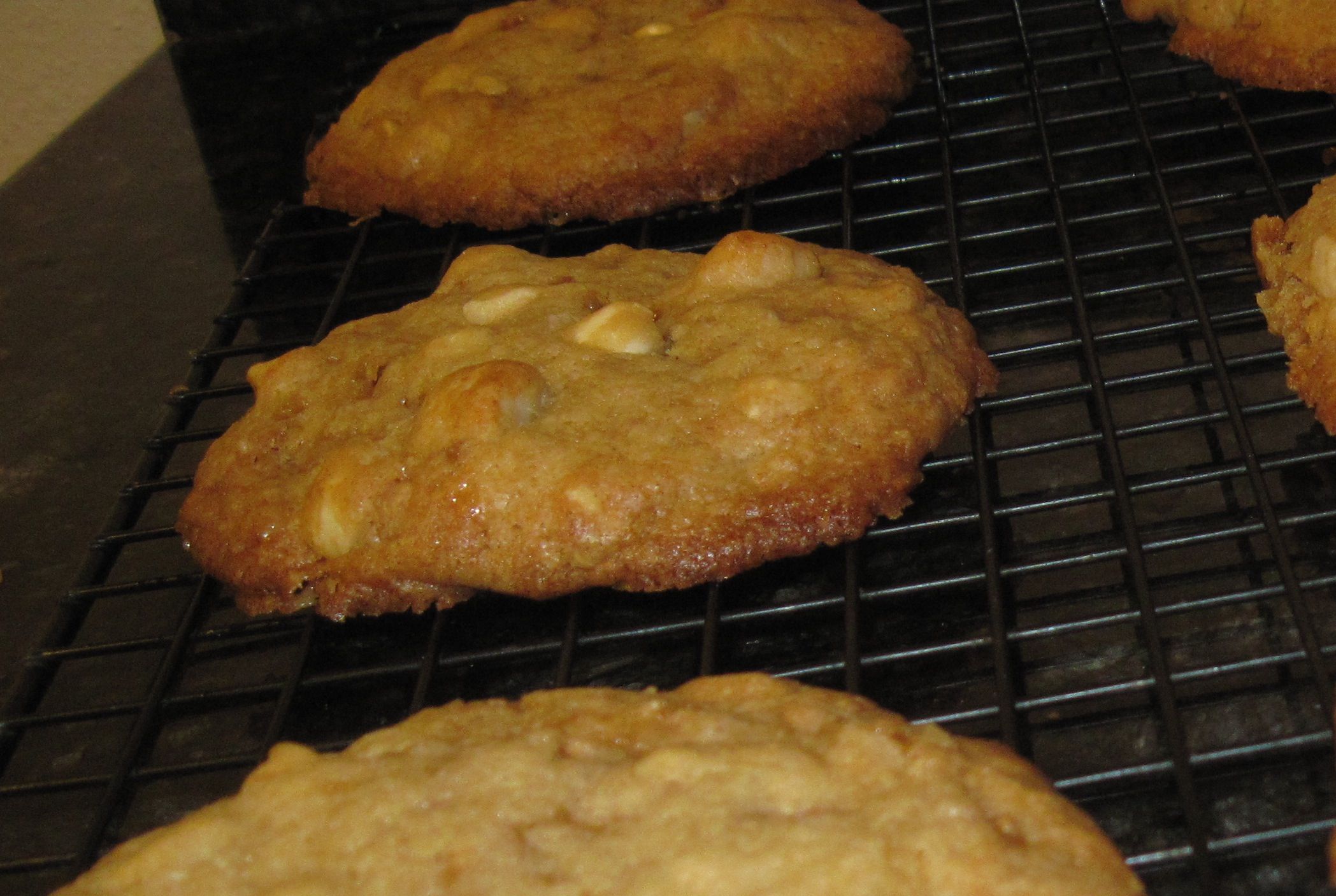 Chewy White Chocolate Macadamia Nut Cookies With Toffee Bits