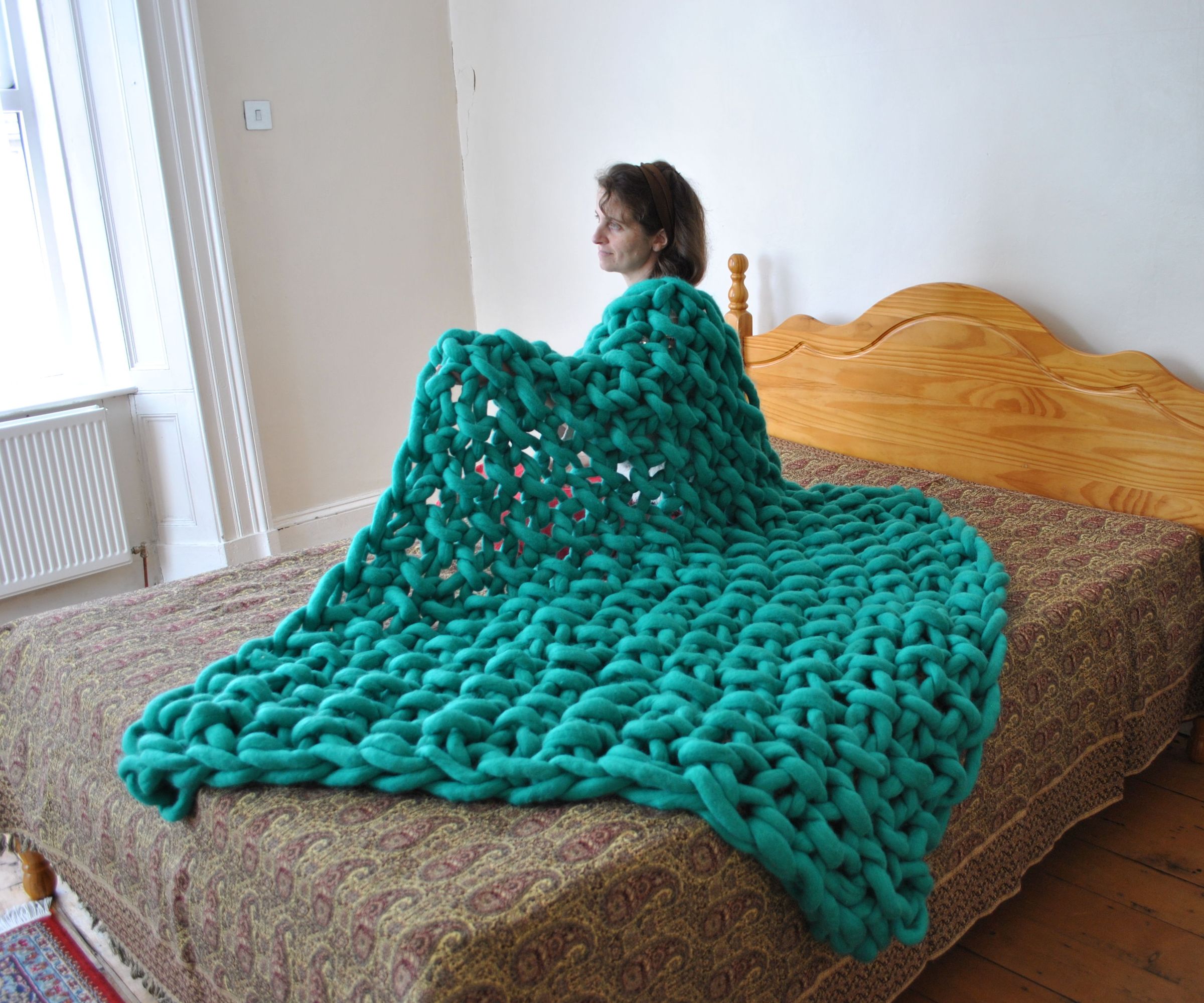 Chunky Knit Seed Blanket