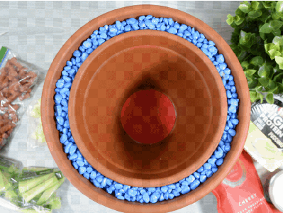 Flower Pot Snack Nook- Desktop Version of Ancient Zeer Pot - Secret Stash
