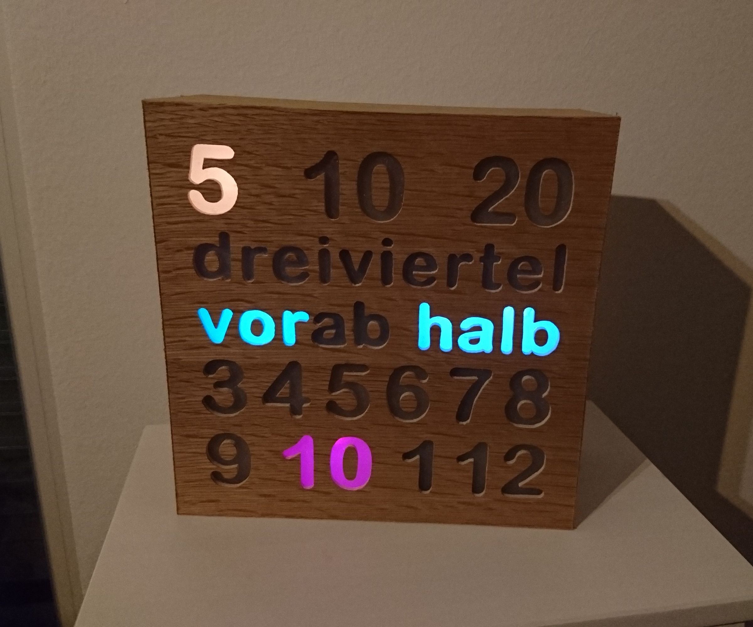 Word and Figure LED Clock