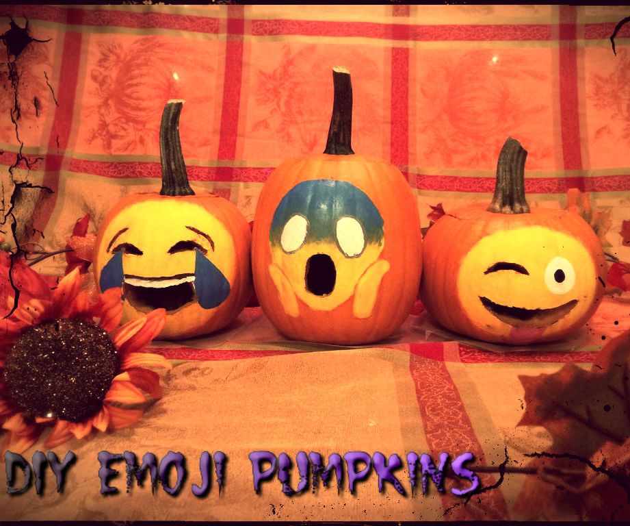 DIY Emoji Pumpkins