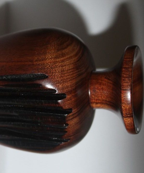 Timber Bud Vase Aged by Burning (fence Post Alternative)