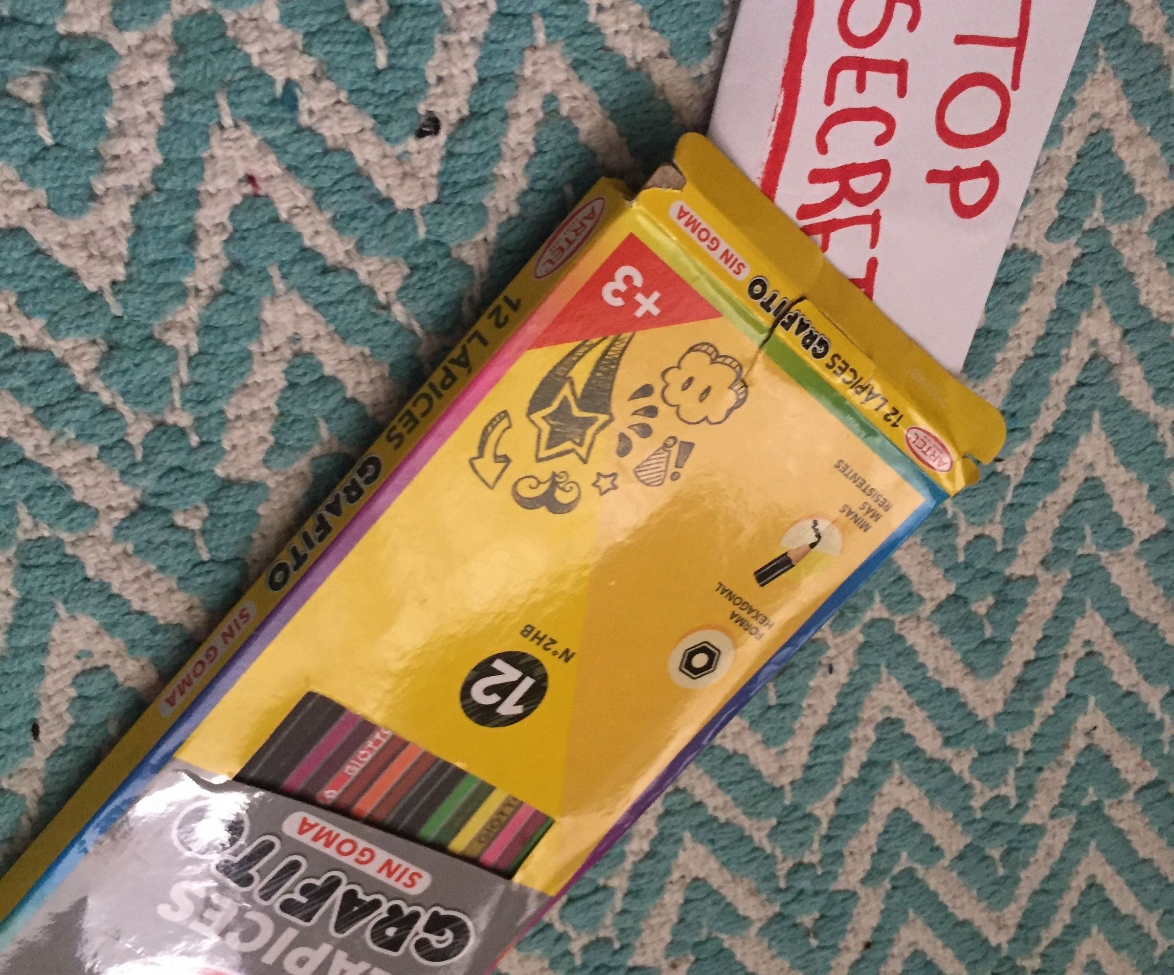 Escondite Secreto En Caja De Lápices 
