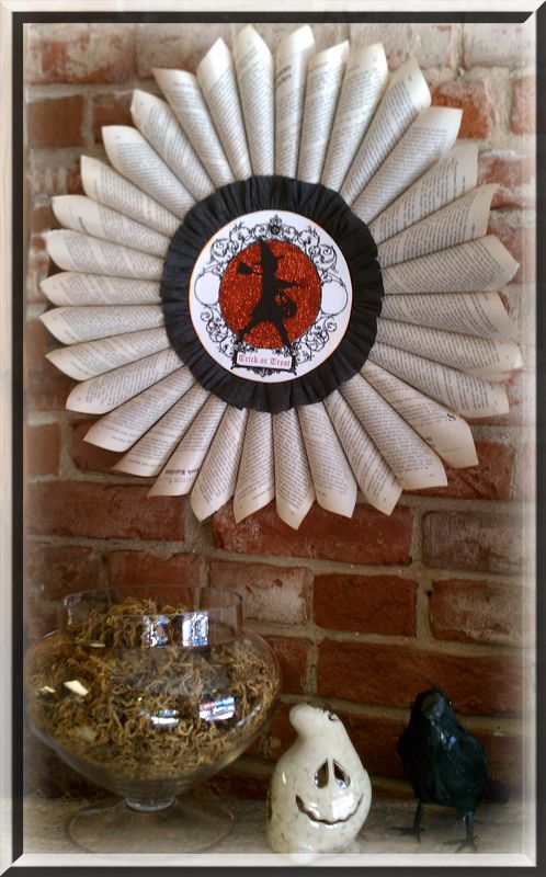 Trick or Treat Book Wreath