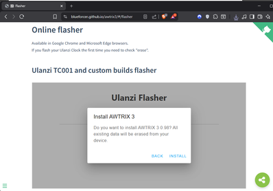 Flashing AWTRIX 3 on the ESP32