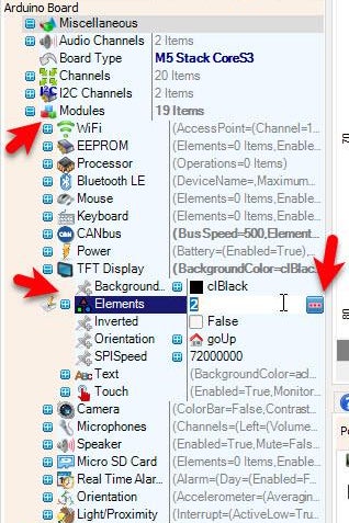 In Visuino Set M5 Stack CoreS3 Display