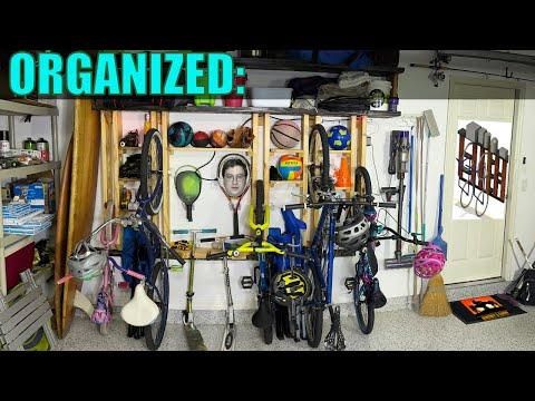 Garage Wall Storage Rack for Multiple Bikes, Scooters, and Assorted Items