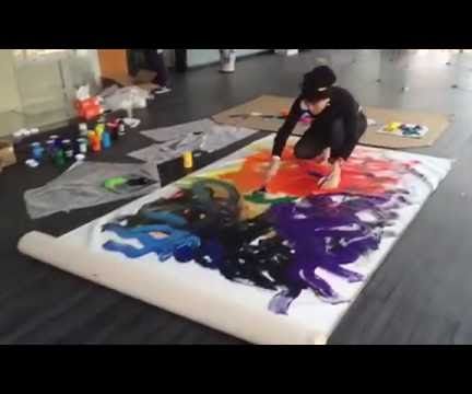 Abstract Impressionist Mural