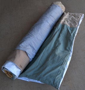 Air Duvet and Insulated Mat of Recycled Materials