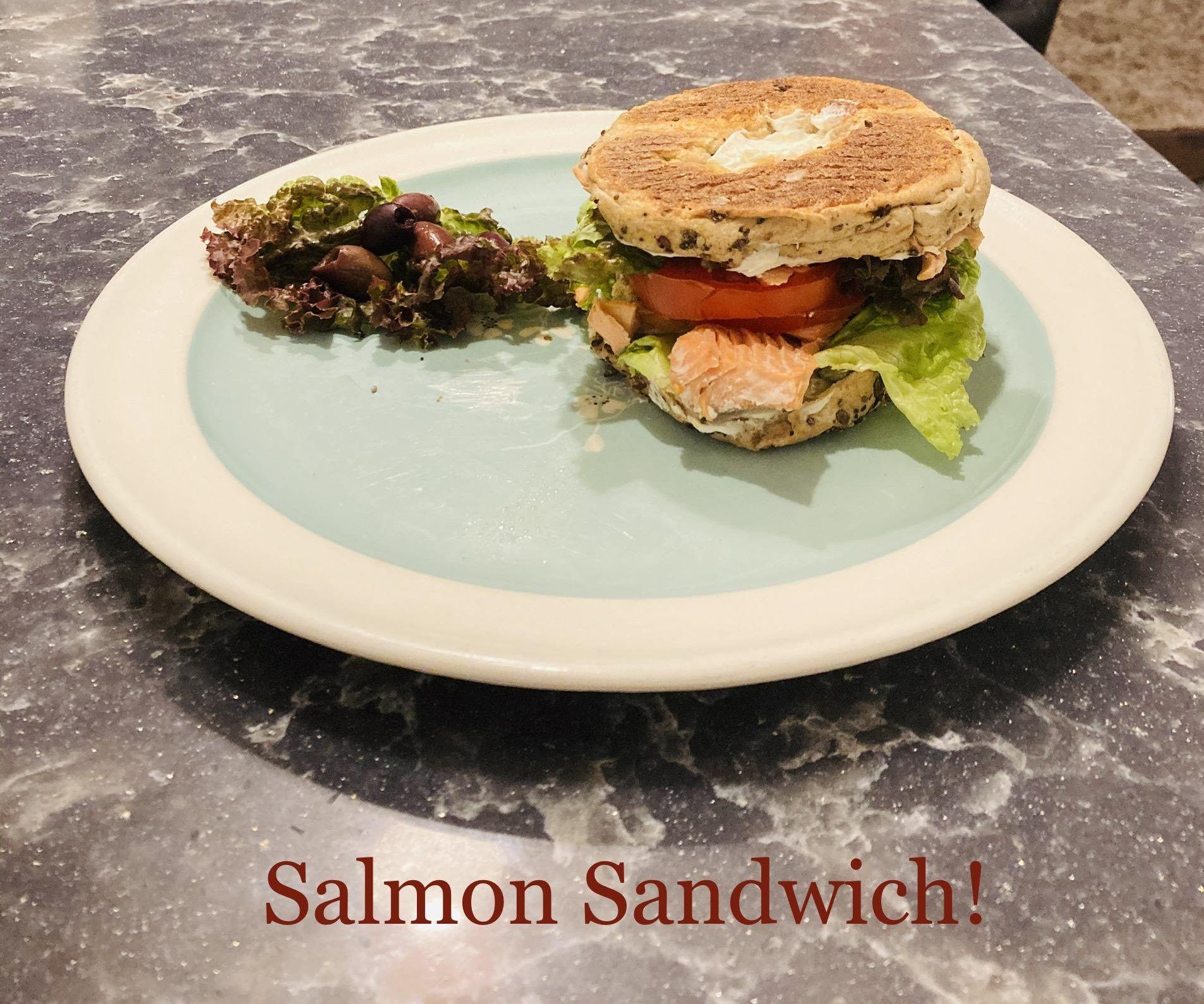 Mediterranean Salmon Sandwich 