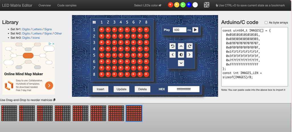 LED Matrix Editor : 3 Steps - Instructables