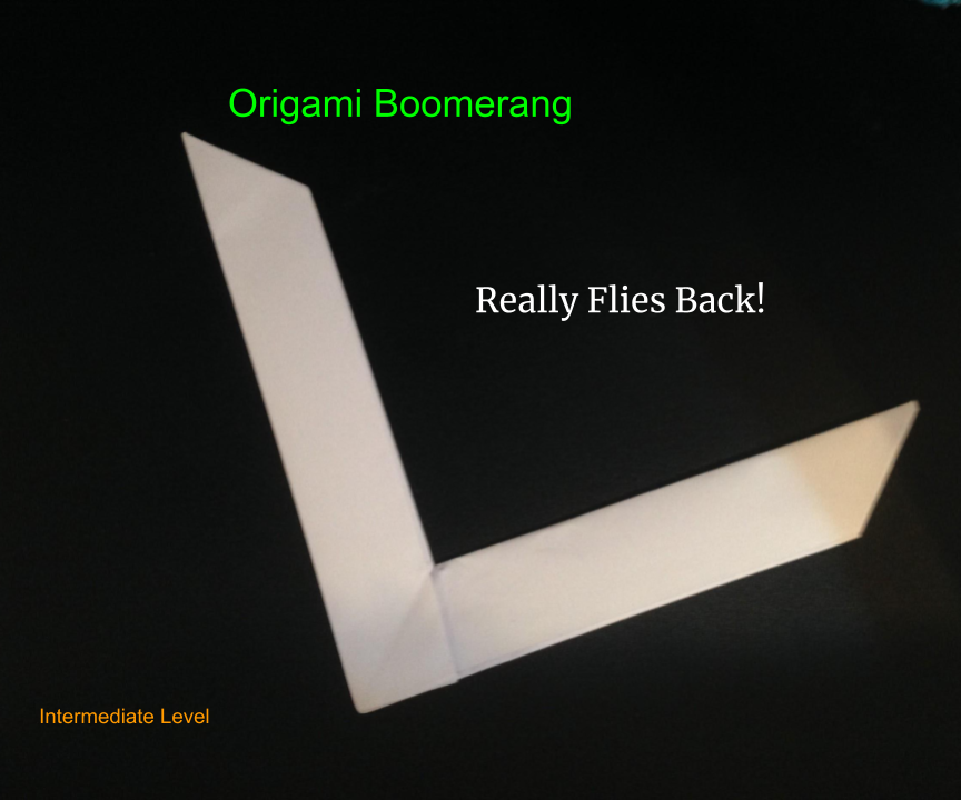 Origami Boomerang That Comes Back 3 Steps Instructables