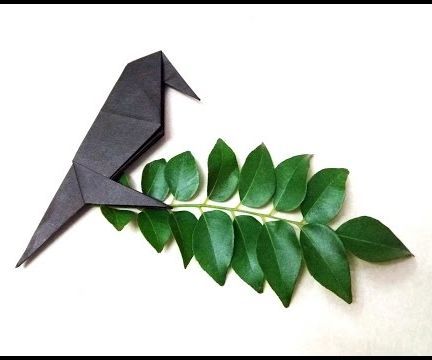 How to Make an Origami Paper Bird (crow).