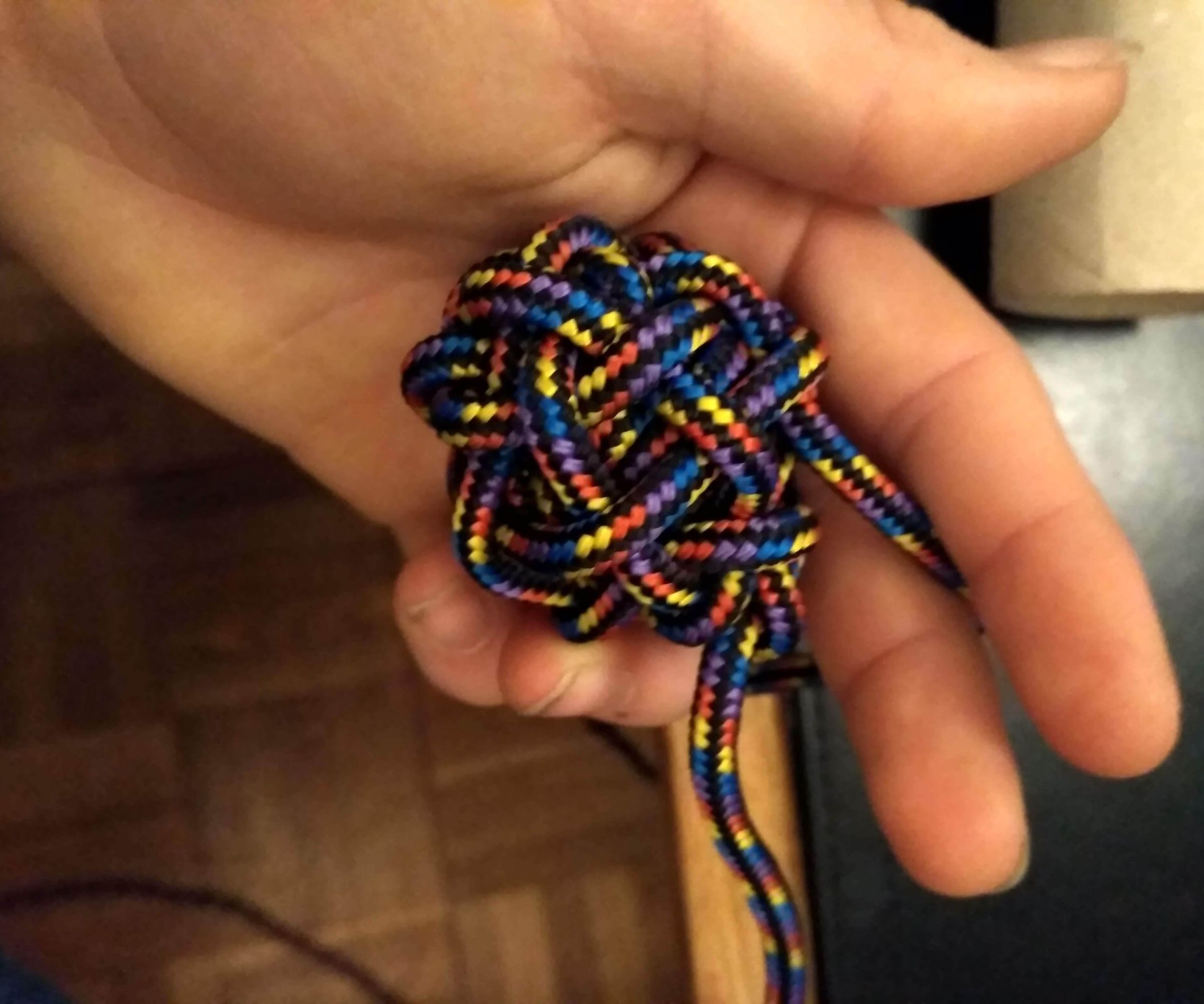 Globe Knot With Monkeys Fist Center (or Marble)