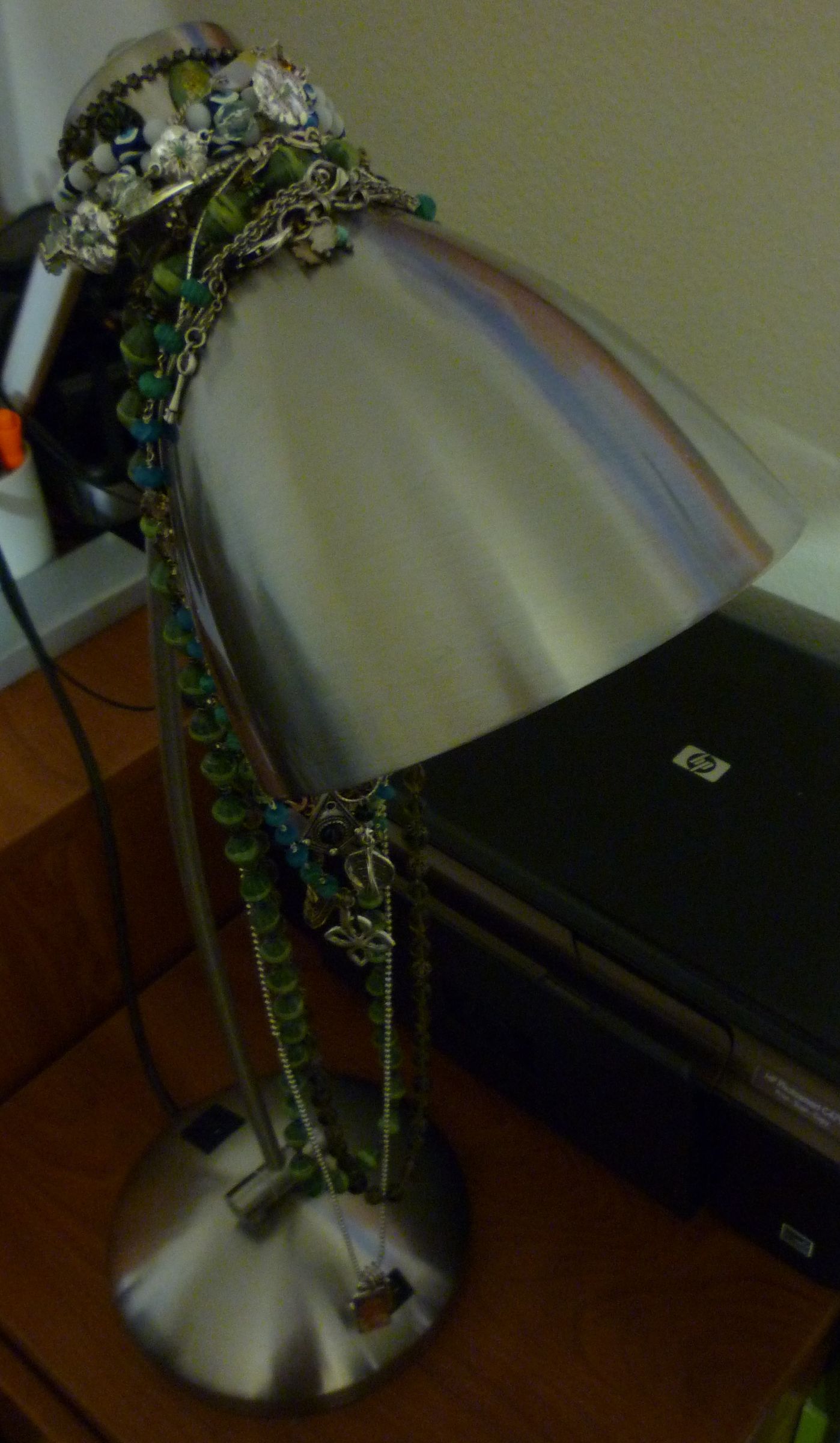 Desk Lamp Necklace and Bracelet Holder