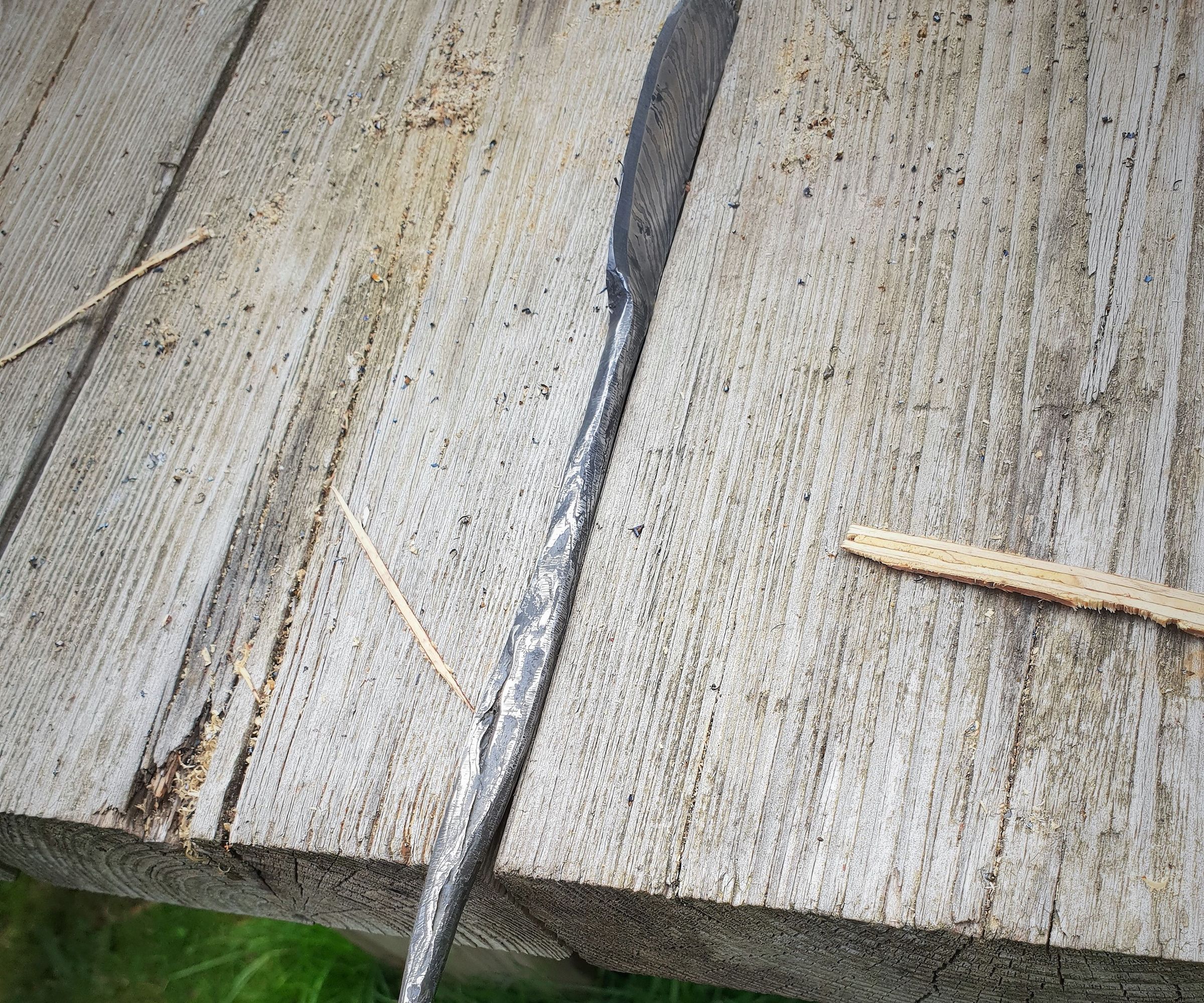Making a Knife From Failed Damascus