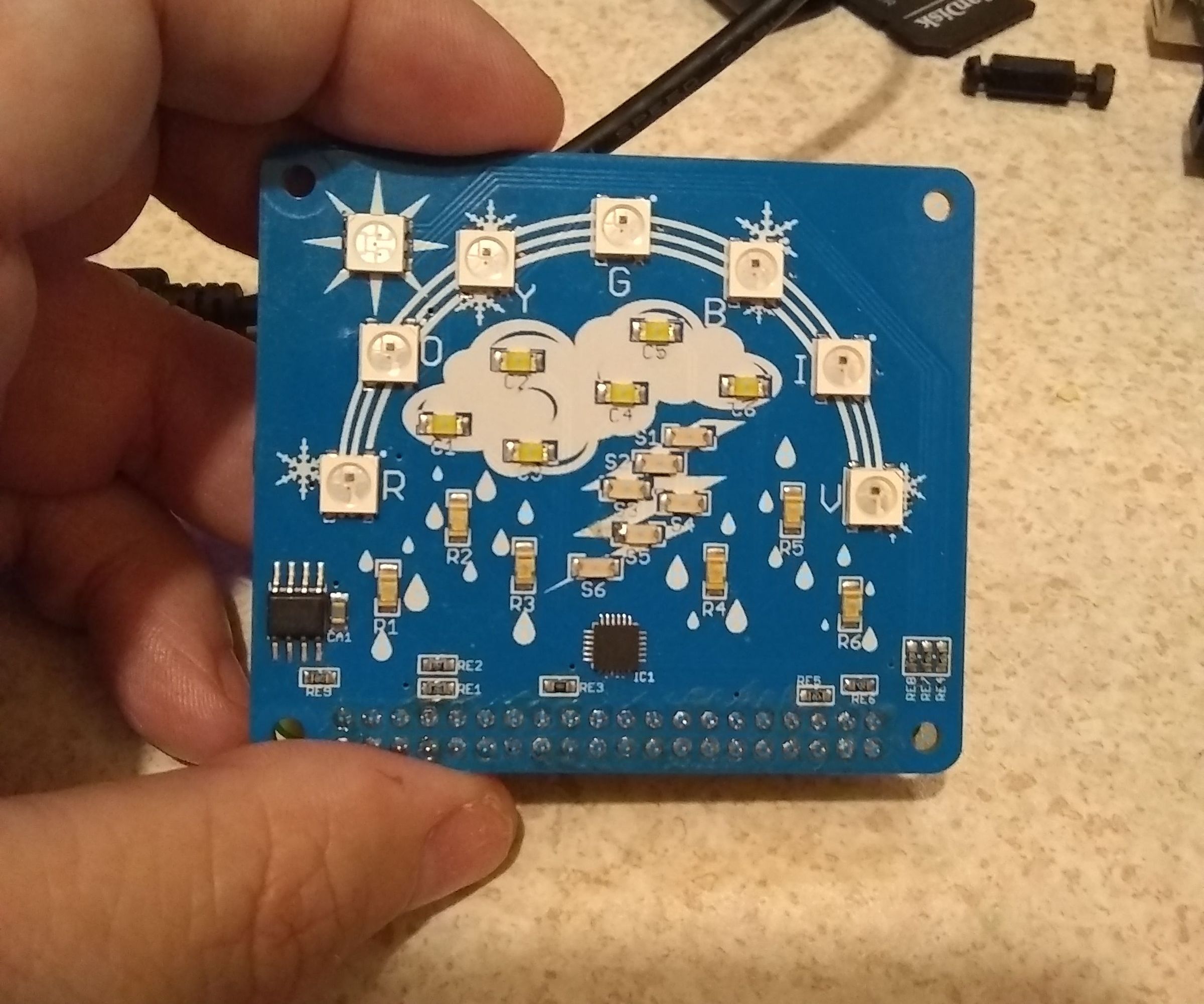 Simple Weather Display Using Raspberry PI and Cyntech WeatherHAT
