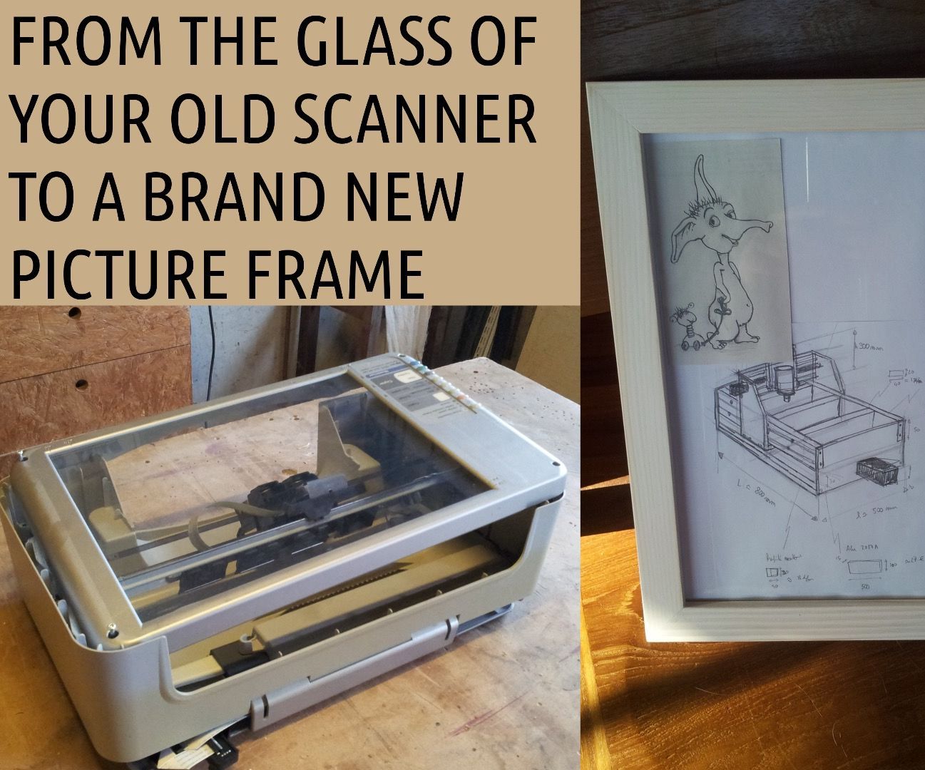 Turn Your Dead Scanner Into a Picture Frame