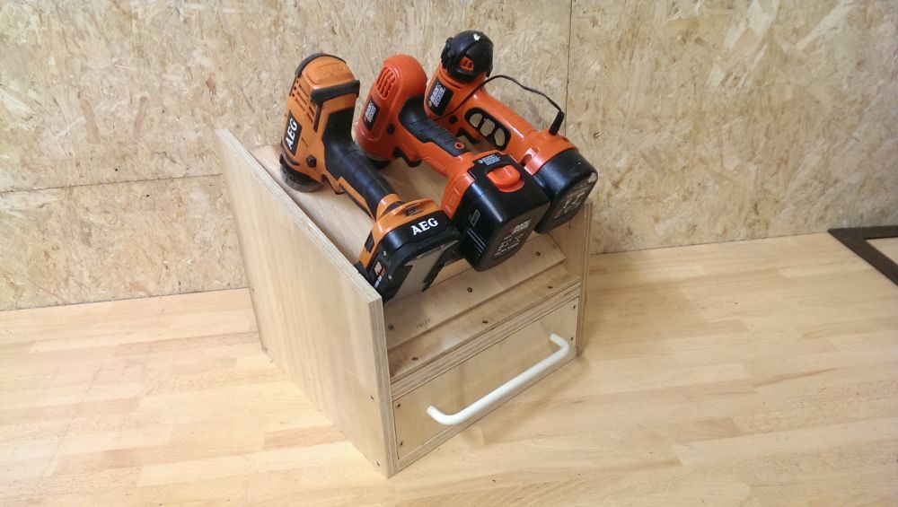 My Not Hanging Cordless Drill Storage